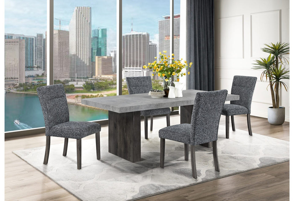 D2410 - Dining Table With Brown Legs - Gray - alternate view 3