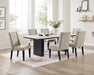 D120 - Melamin Rectangular Dining Table - Black / Ivory - alternate view 3
