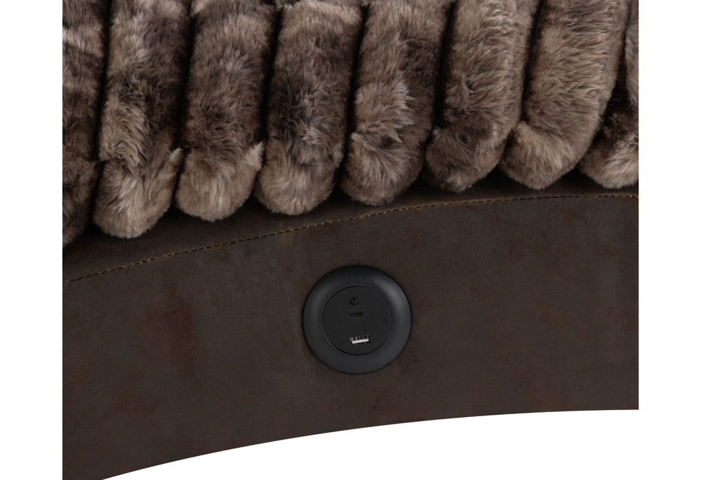 Dominic - Chaise With USB - Mink / Java - alternate view 3