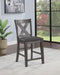 D160 - 7 Piece Dining Room Set (Counter Height Table, 6 Counter Chairs) - Gray - alternate view 2
