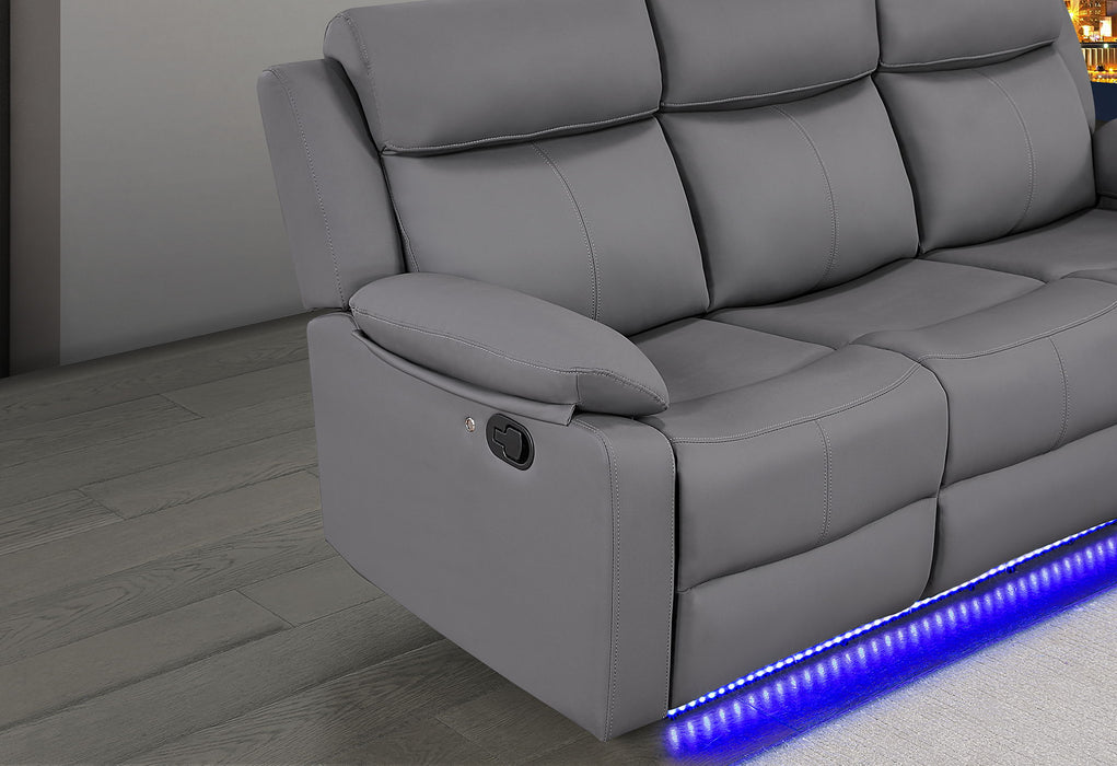 U6026 - Reclining Sofa With LED - Gray - alternate view 3