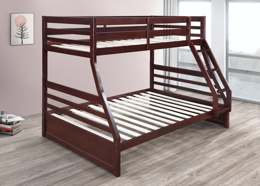 S091 - Twin / Full Bunk Bed - Brown - alternate view 2