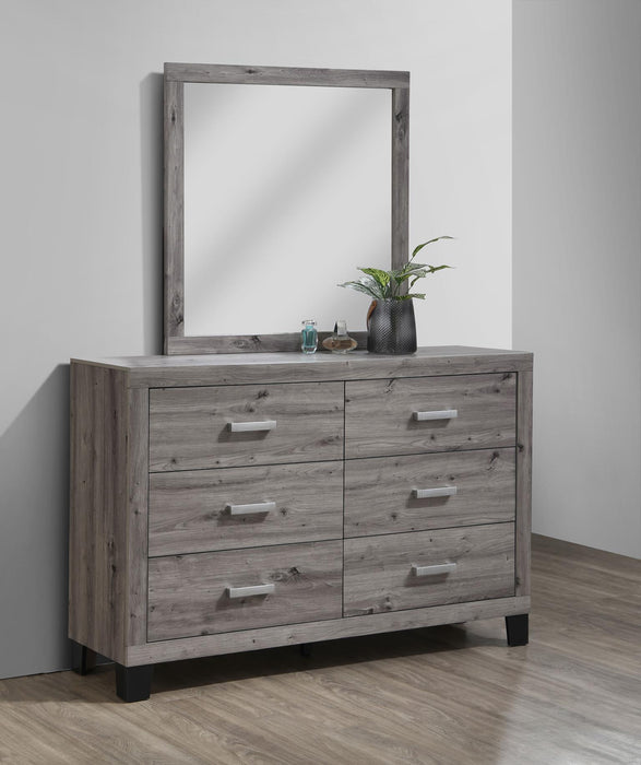 B377 - Dresser And Mirror Closeout Special - Dark Gray
