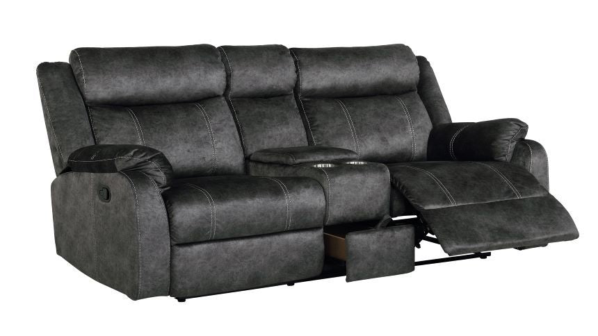 U7303 - Console Power Recliner Loveseat - Domino Granite - alternate view 3
