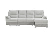 U3822 - Sectional With Pull Out Bed And USB - Light Gray - alternate view 2