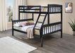 S095 - Twin / Full Bunk Bed - Black