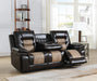 U141 - Motion Sofa With Drop Down, And Two Wireless Chargers - Brown