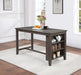 D176 - 5 Piece Dining Room Set (Pub Table, 4 Stools) - Gray - alternate view 2