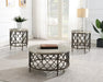 T154 - Coffee Table & 2 End Tables - Brown / Gray