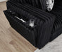 U259 - Corduroy Power Reclining 4 Piece Sectional With 2 Wireless Charger - Black - alternate view 2