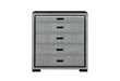 Isabella - 5 Piece Queen Bedroom Set (Queen Bed With LED, TV Lift, Bluetooth Speaker And Firpeplace Crystal) - Gray - alternate view 3