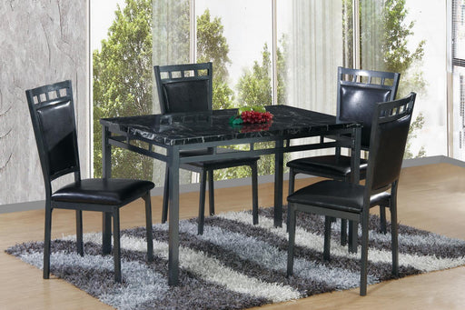 D681 - 5 Piece Dining Room Set (Table, 4 Chairs) - Black