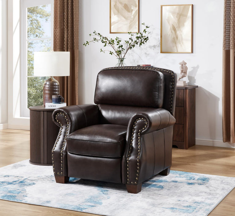 U212 - Faux Leather Recliner Chair - Brown - alternate view 2