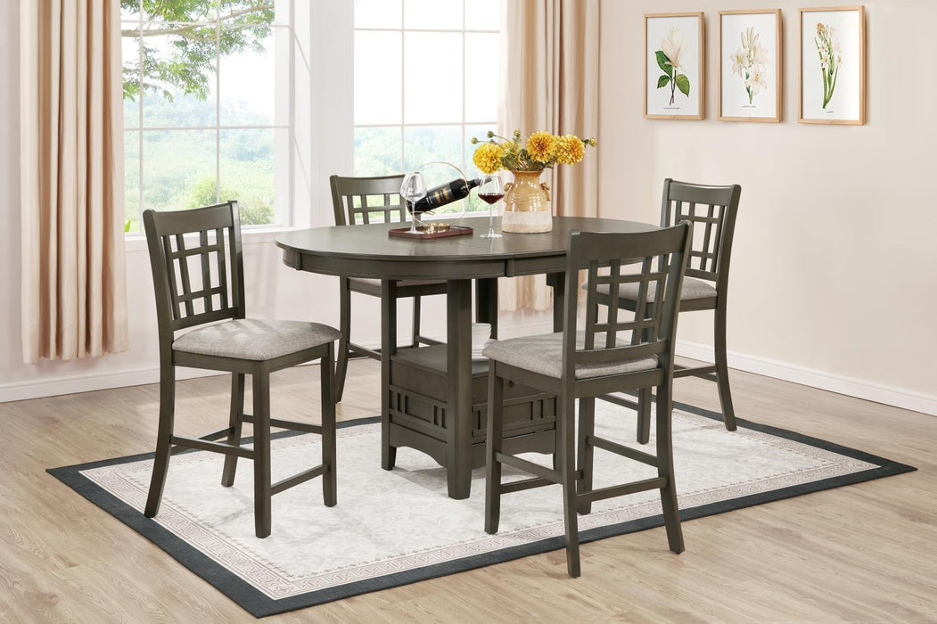 D152 - Counter Height Chairs (Set of 2) - Gray / Dark Brown - alternate view 3