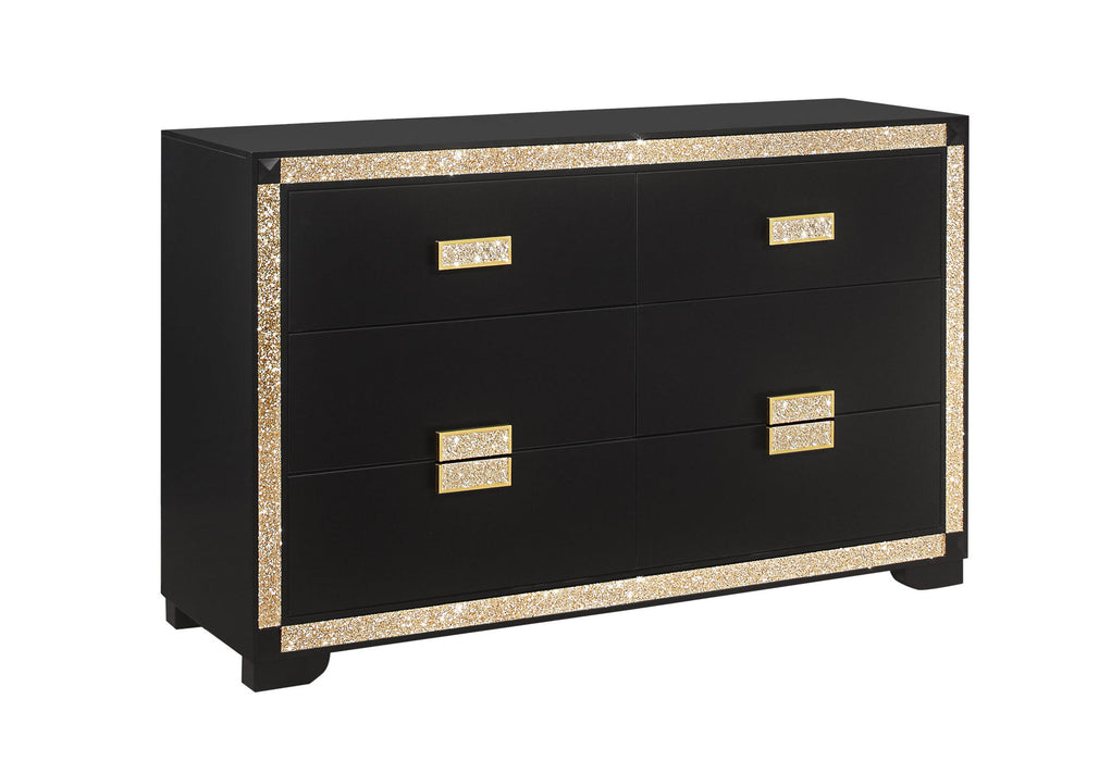 Blake - Dresser - Black / Gold - alternate view 3