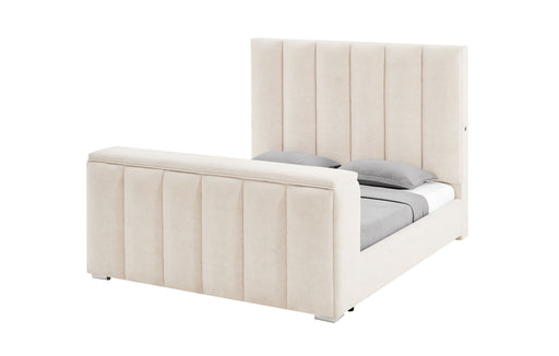 Serenity - Queen Bed With Speaker, TV Lift, Fireplace - Cream - alternate view 2