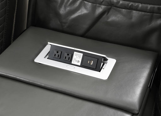 U93 - LED Power Reclining With Power Headrest Chair - Gray - alternate view 2