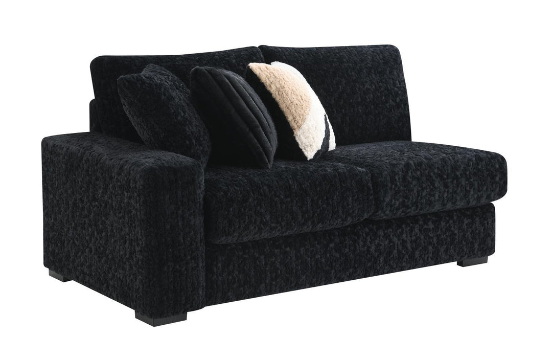 U281 - 6 Piece Setional With Right Chaise (1 LAF + 1 Wedge + 2 Armless Chair + 1 Console + 1 RAF Chaise) - Black - alternate view 3