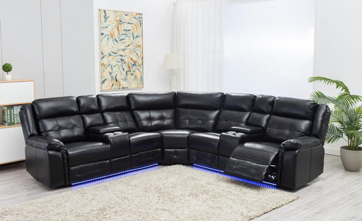 U30 - 3 Piece Power Reclining Sectional - Black - alternate view 2