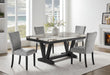 D1319 - 5 Piece Dining Room Set (Dining Table And 4 Dining Chair) - Black / Light Gray / White