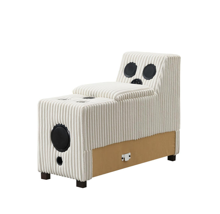 U244 - 6 Piece Living Room Set (2 Armless Chairs, 1 Console, 1 Right Chaise, 1 LAF, 1 Wedge) - White - alternate view 4