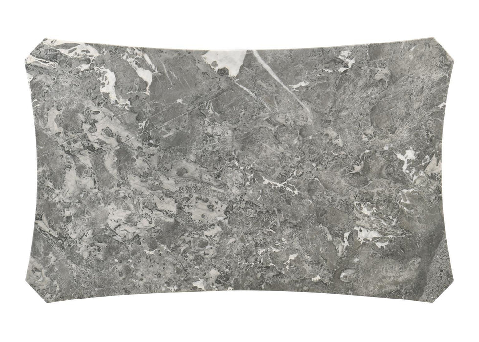 D076 - Rectangular Dining Table - Dark Dray Brush / Graystone Marble - alternate view 3