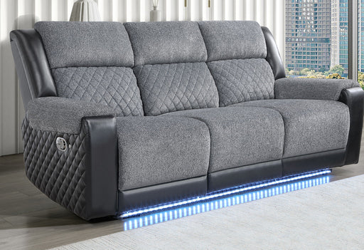 U5914 - Console Reclining Loveseat And Recliner Sofa - Black / Gray - alternate view 2