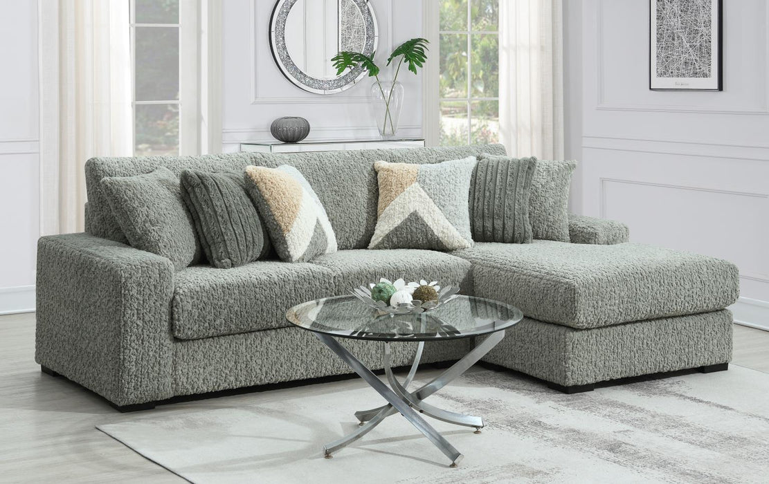 U282 - 6 Piece Setional With Right Chaise (1 LAF + 1 Wedge + 2 Armless Chair + 1 Console + 1 RAF Chaise) - Gray - alternate view 3