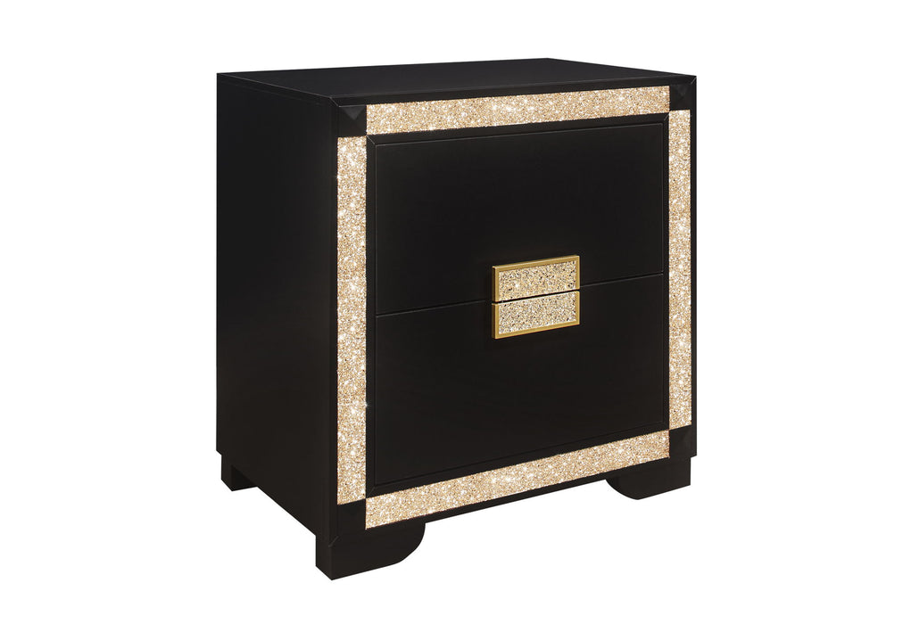 Blake - Nightstand - Black / Gold - alternate view 2