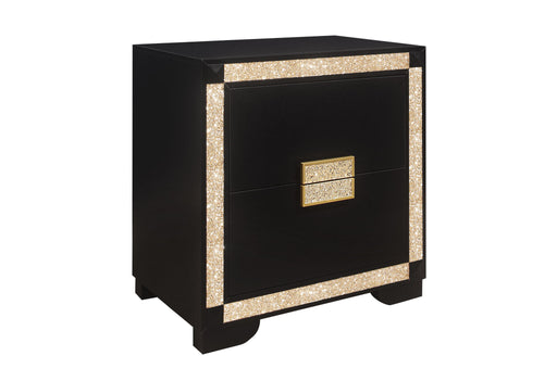 Blake - Nightstand - Black / Gold - alternate view 2