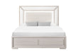 Clara - King Bed With LED - Beige