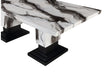 D12DT - Dining Table - White / Black - alternate view 3