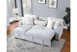 U0204 - Reversible Pullout Sofa Bed - Light Gray / White - alternate view 3