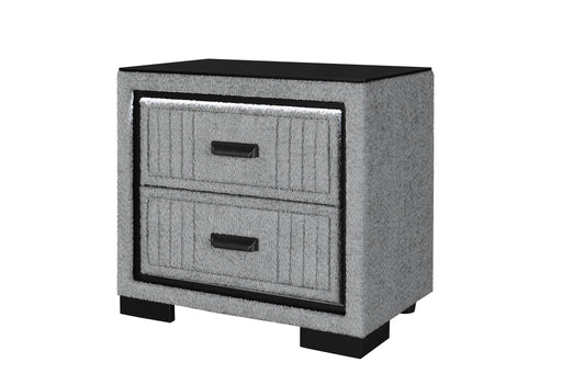 Isabella - Nightstand With LED - Gray - alternate view 2