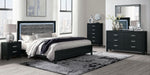 Reid - Queen Bed With LED - Black - alternate view 3