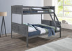 S093 - Twin / Full Bunk Bed - Antique Gray - alternate view 3