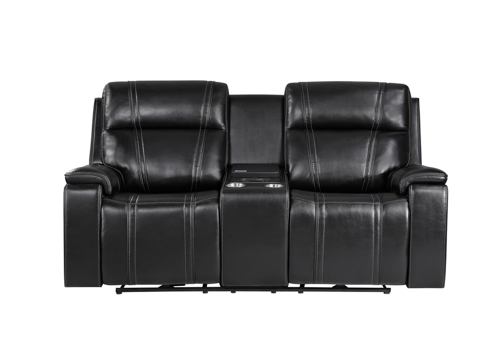 U8880 - Power Reclining Sofa / Power Console Reclining Loveseat - Black - alternate view 4