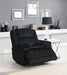 U112 - Corduroy Motion Sofa With Dropdown - Black
