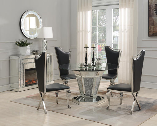G-100 - Glamour Dining Table - Pearl Silver - alternate view 2