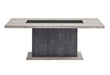 D8030 - Dining Table With 2 Storage Drawers And 1 Storage Door - Black / Brown