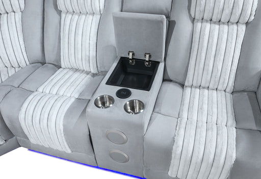 U8000 - P2 Sectional With LED - Light Gray - alternate view 2