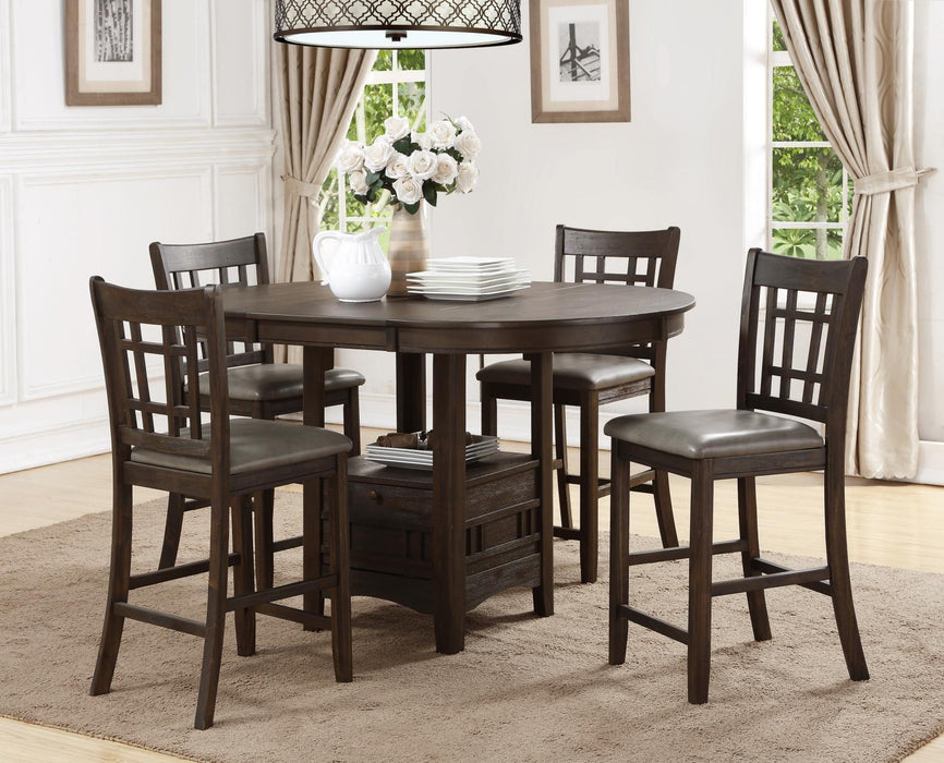 D125 - Counter Height Chairs (Set of 2) - Dark Brown - alternate view 2