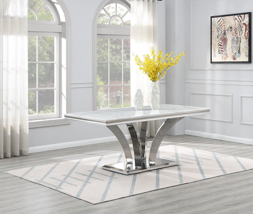 G-083-T-WHITE - Marble Dining Table - White