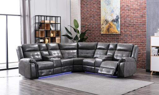 U32 - 3 Piece Power Reclining Sectional - Gray - alternate view 2