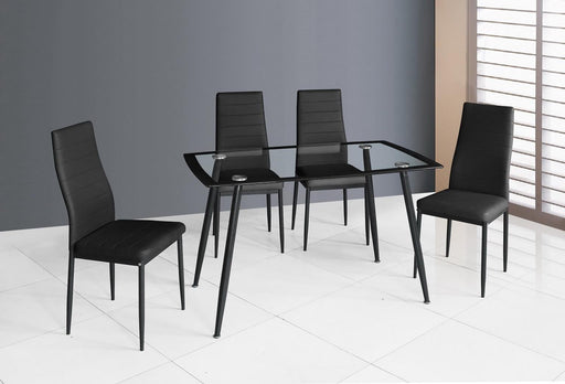 D340 - 5 Piece Dining Room Set (Table, 4 Chairs) - Black - alternate view 2