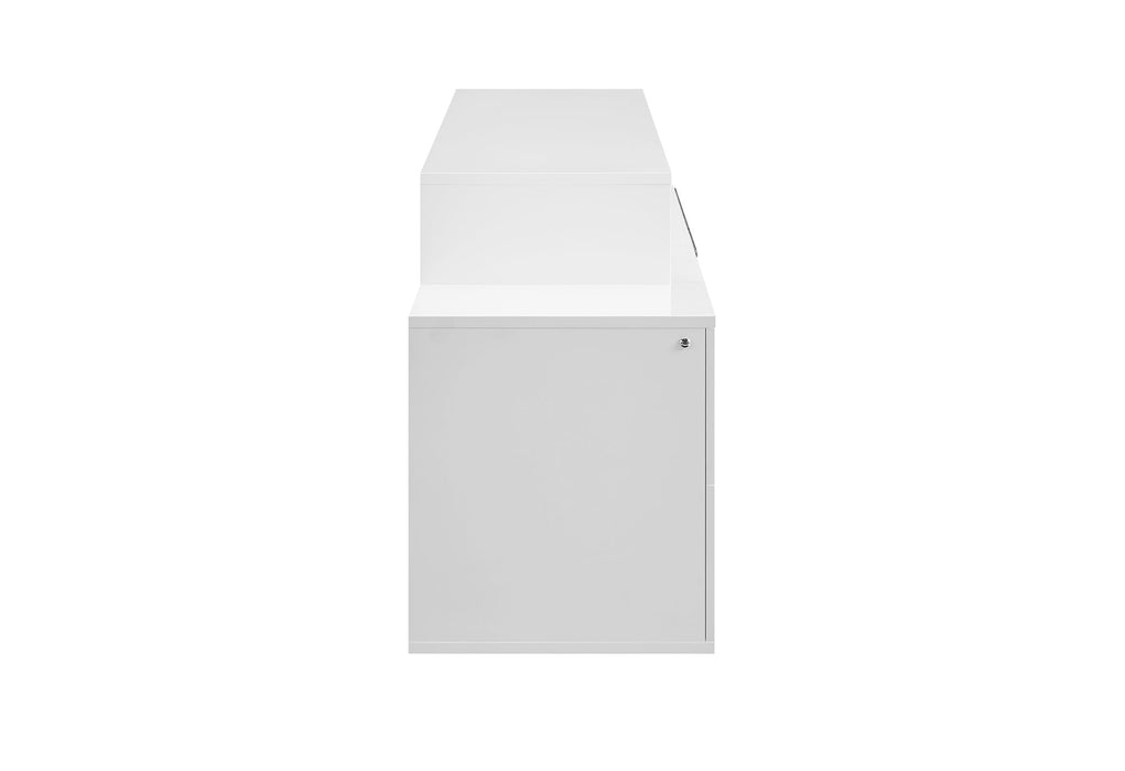Kira - 87" Entertainment Unit With Bluetooth Speaker And LED - White - alternate view 4