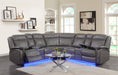 U36 - 3 Piece Power Reclining Sectional (2 Power) - Gray