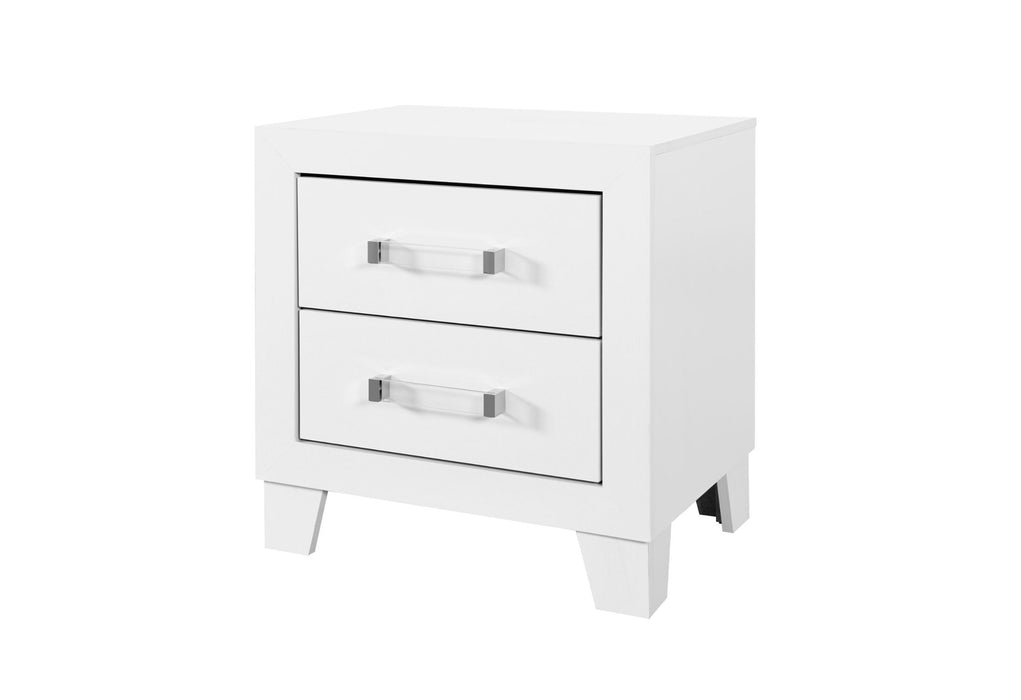 Luccia - 5 Piece Full Bedroom Set With LED - White - alternate view 3
