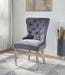 D2082 - Velvet Dining Side Chair With Chrome Legs (Set of 2) - alternate view 3