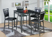 D680 - 5 Piece Dining Room Set (Counter Height Table, 4 Chairs) - Black